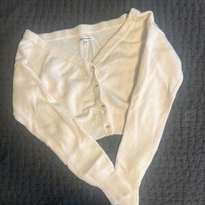 Reformation Millie Cashmere Off the Shoulder Cardigan - Size M